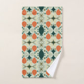 Boho Geometric Diamond Mint Pattern Bad Handdoek (Handdoek)