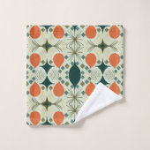 Boho Geometric Diamond Mint Pattern Bad Handdoek (Wasdoekje)
