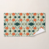 Boho Geometric Diamond Mint Pattern Bad Handdoek (Handdoek)