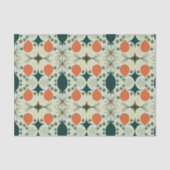 Boho Geometric Diamond Mint Pattern Tissuepapier (Voorkant)