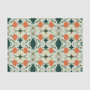 Boho Geometric Diamond Mint Pattern Tissuepapier