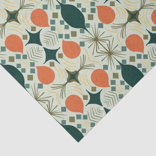 Boho Geometric Diamond Mint Pattern Tissuepapier (Detail)