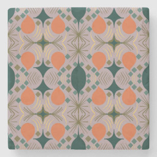 Boho Geometric Diamond Paars Stenen Onderzetter