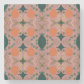 Boho Geometric Diamond Roze Stenen Onderzetter (Voorkant)