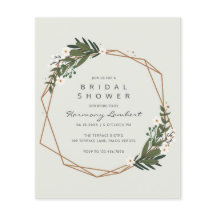 Boho Geometric Gold Greenery Budget Vrijgezellenfe