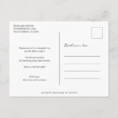 Boho Geometric Gold Greenery Wedding Elopement Aankondigingskaart (Achterkant)