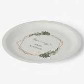 Boho Geometric Greenery Gender Neutral Baby shower Papieren Bordje (Gekanteld)