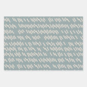 Boho Geometric Neutral Fun Floral Pastel Inpakpapier Vel (Voorkant 2)