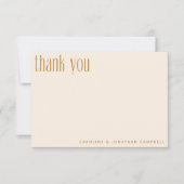 Boho Geometric Sage Yellow Wedding Custom Bedankkaart (Voorkant)