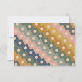 Boho Geometric Sage Yellow Wedding Custom Bedankkaart (Achterkant)