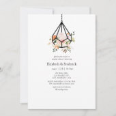 Boho Geometric Terrarium Floral Couples Shower Kaart (Voorkant)