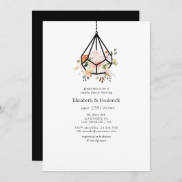 Boho Geometric Terrarium Floral Couples Shower Kaart