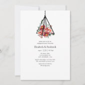 Boho Geometric Terrarium Floral Engagement Party Kaart (Voorkant)