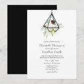 Boho Geometric Terrarium Floral Wedding Kaart (Voorkant / Achterkant)