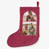 Boho Geometric Two Photo and Name Kleine Kerstsok (Achterkant)