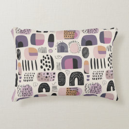 Boho geometrisch abstract patroon accent kussen