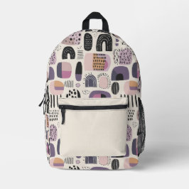 Boho Geometrisch Abstract Patroon Bedrukte Rugzak