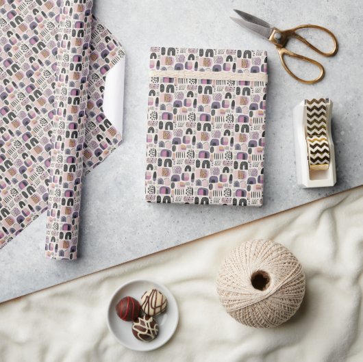 Boho geometrisch abstract patroon cadeaupapier (Crafts)