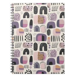 Boho Geometrisch Abstract Patroon Notitieboek