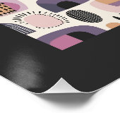 Boho geometrisch abstract patroon perfect poster (Hoek)