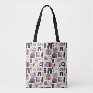 Boho geometrisch abstract patroon tote bag