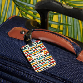 Boho geometrisch bagagelabel