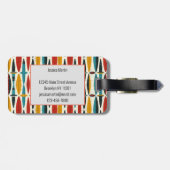 Boho geometrisch bagagelabel (Achterkant horizontaal)