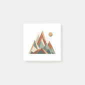 Boho Geometrisch Berglandschap | Minimalistische N Post-it® Notes (Voorkant)