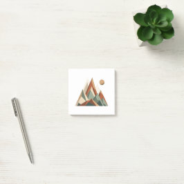 Boho Geometrisch Berglandschap | Minimalistische N Post-it® Notes