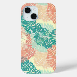Boho Geometrisch Bloemen Naadloos iPhone 15 Case