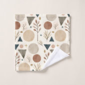 Boho geometrisch botanisch patroonontwerp 385 bad handdoek (Wasdoekje)