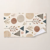 Boho geometrisch botanisch patroonontwerp 385 bad handdoek (Handdoek)