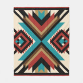 Boho Geometrisch Fleece Deken (Voorkant)