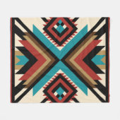 Boho Geometrisch Fleece Deken (Voorkant (Horizontaal))