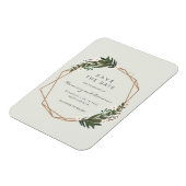 Boho Geometrisch Gouden Frame Groene Begroeting Magneet (Linkerzijde)
