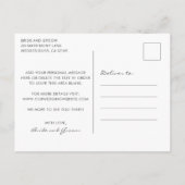 Boho Geometrisch Gouden Frame Groene Save the Date Aankondigingskaart (Achterkant)