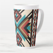 Boho Geometrisch Latte Mok (Rechterhoek)