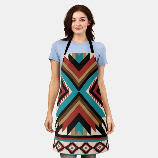 Boho Geometrisch Schort (Gedragen)
