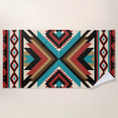 Boho Geometrisch Strandlaken (Voorkant)