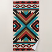Boho Geometrisch Strandlaken (Voorkant)