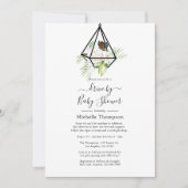 Boho geometrisch terrarium bloemendrive-by shower kaart (Voorkant)