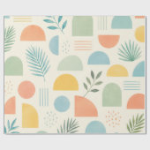 Boho geometrisch tropisch inpakpapier (Vlak)