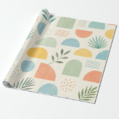 Boho geometrisch tropisch inpakpapier (Uitgerold)