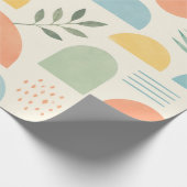 Boho geometrisch tropisch inpakpapier (Hoek)