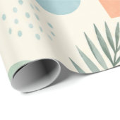 Boho geometrisch tropisch inpakpapier (Rol Hoek)