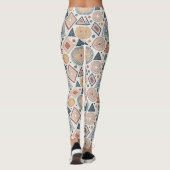 Boho geometrische Abstracte vormen terracotta patr Leggings (Achterkant)