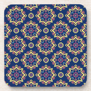 Boho Geometrische Bloemenpatroon Onderzetters - Se