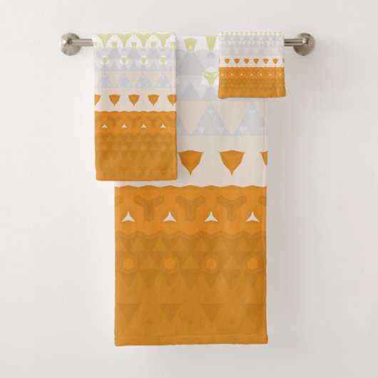 Boho Geometrische Funky Abstracte Maverique Pride Bad Handdoek (Insitu)