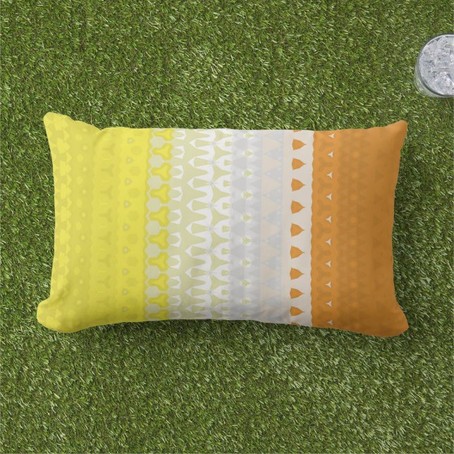 Boho Geometrische Funky Abstracte Maverique Pride  Buitenkussen (Gras)