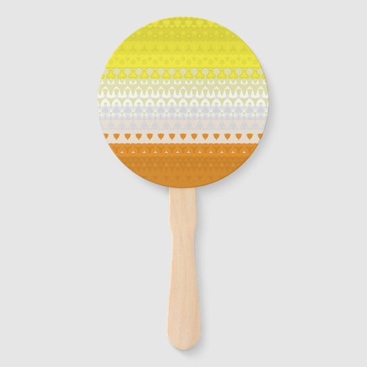 Boho Geometrische Funky Abstracte Maverique Pride Handwaaier (Voorkant)